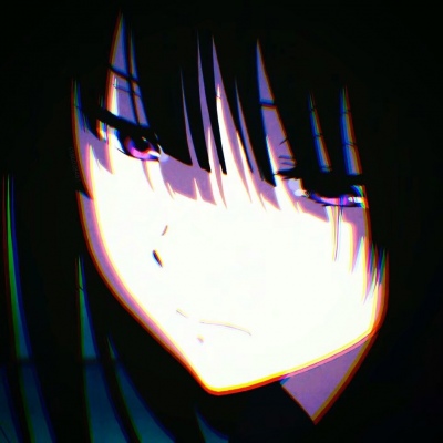 紫色红色 暗系动漫女头 超酷.