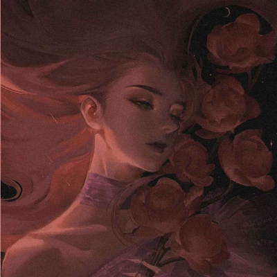 唯美风漫画女生头像  狗友·