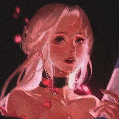 唯美意境古风红色滤镜动漫女头