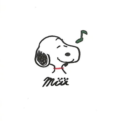 简笔画 史努比小头像  简约版