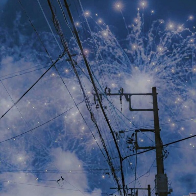 安奈 动漫唯美烟花背景图 山河远阔 人间烟火 无疑是你 无一不是你