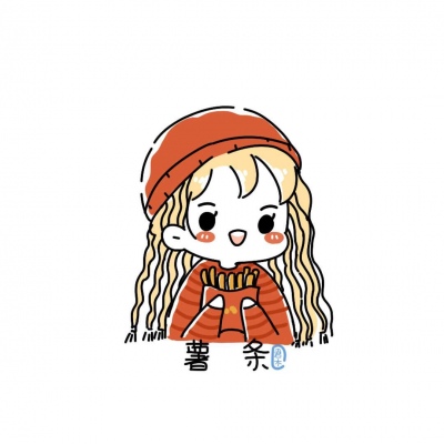 简笔画头像上次是喝的这次是吃的