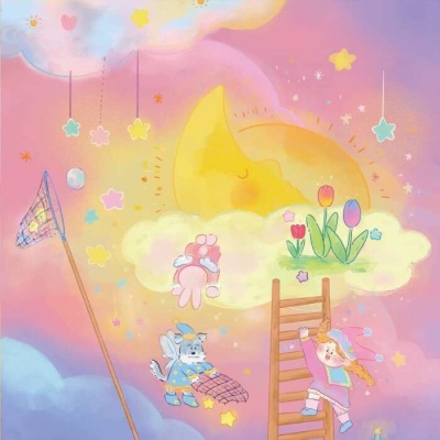 江阮妤 唯美卡通动漫可爱神仙背景图