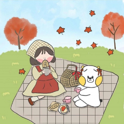 可爱女生/手绘插画/小清新头像