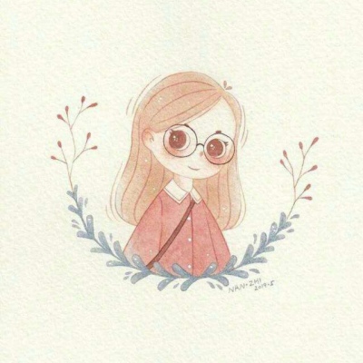 少女系列头像手绘图