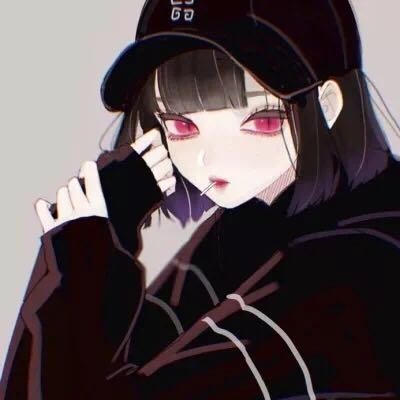 高冷女生手绘漫画头像