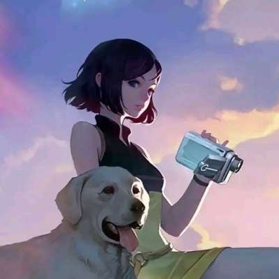 唐崎夜雨／手绘二次元女生头像