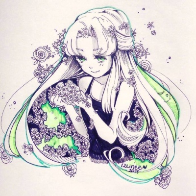 念七 手绘女生精致  纸上春秋