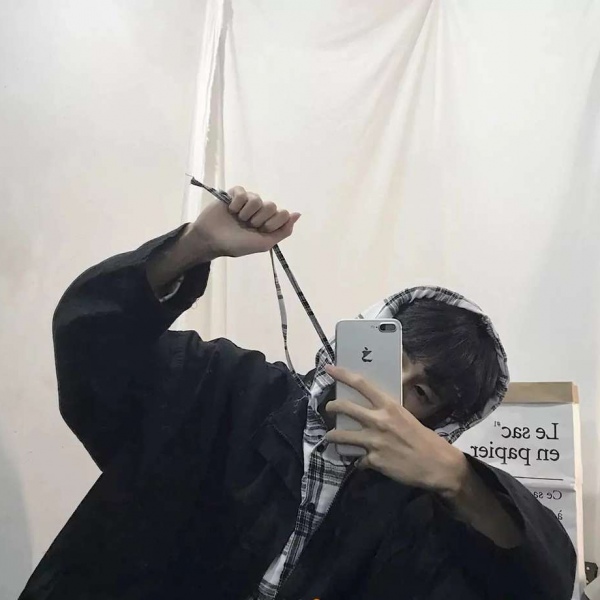 超酷.意境.手机控挡脸男头