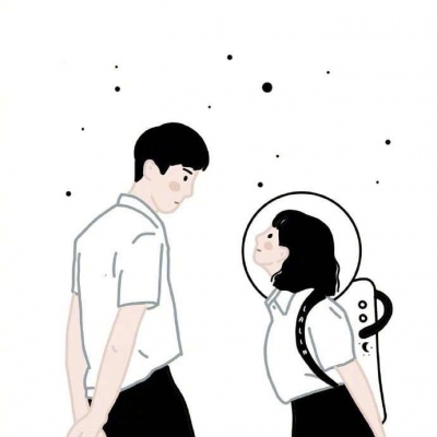 情侣头像/第一眼就喜欢的人，真的会喜欢很久很久。