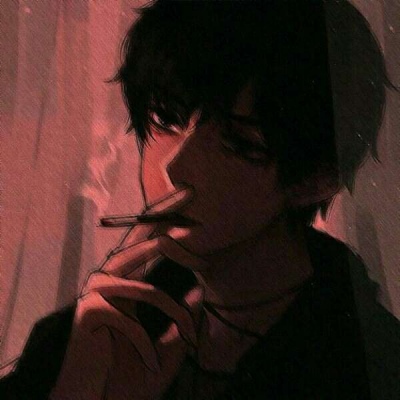 动漫男头像抽烟