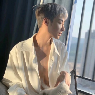 独二/唯美系 白色衬衫部位/男生头像