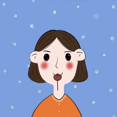 手绘/情侣/卡通/一对两张/蓝色