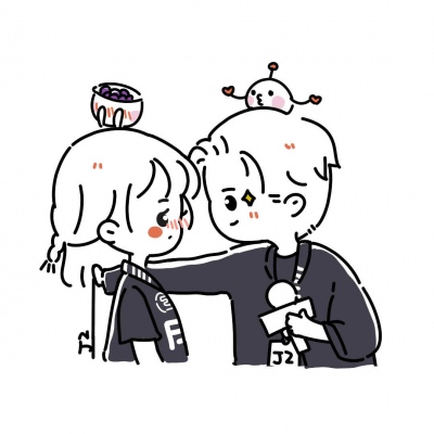 念七 手绘可爱卡通情侣头像