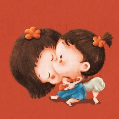 念七 可爱喜庆大头贴情侣头像