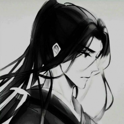 沈曦：男生古风黑白动漫头像