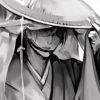 动漫男头  黑白  帅气  二次元