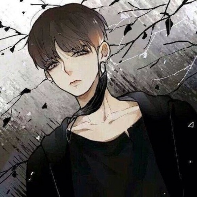 漫画男生头像  孤独