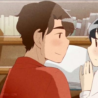 可爱动漫情侣头像/治愈系//番名：喂，看见耳朵啦！