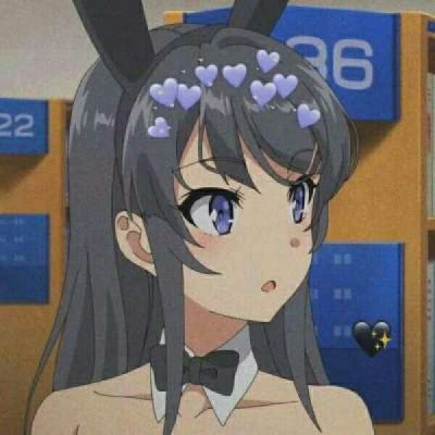 动漫情侣头像：人活着就是为了麻衣樱岛。