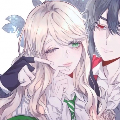 唐崎夜雨  二次元情侣头像