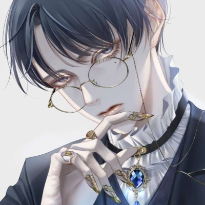 唐崎夜雨 手绘插画超A男生头像 图源 堆糖 fooor