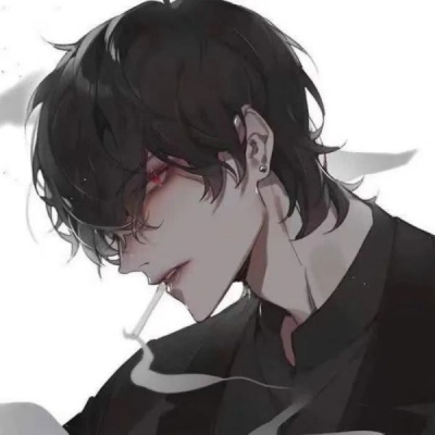 超酷拽帅气手绘二次元男头