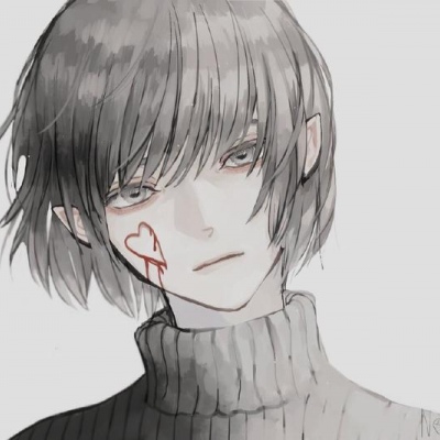 苏柒:丧系男生动漫头像/不爱别伤害