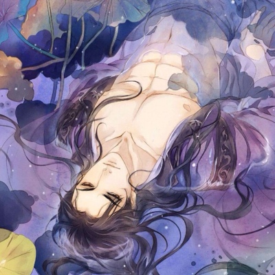 唐崎夜雨 手绘唯美古风自截男头