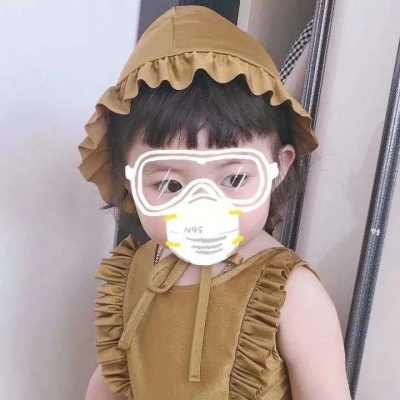 萌娃戴口罩头像