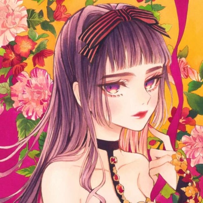 唐崎夜雨 手绘插画超A女生头像 图源 堆糖foooa