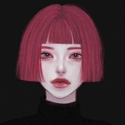 唐崎夜雨 手绘忧郁气质女生头像