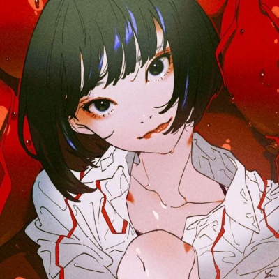 唐崎夜雨 手绘插画自截女生头像