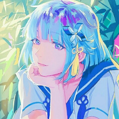 唐崎夜雨 手绘插画女生头像