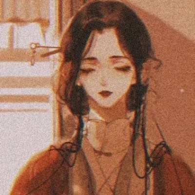 江孑 唯美意境红色系手绘古风气质女头