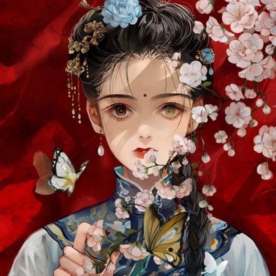 古风红色系女头你听是我的心在滴血啊