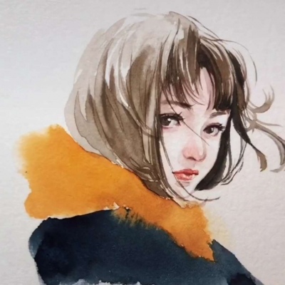 唯美插画女头