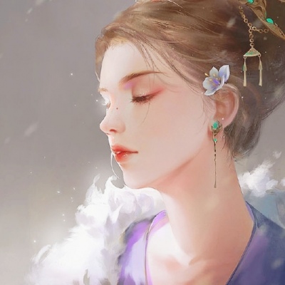 唐崎夜雨/手绘 唯美古风美人 头像