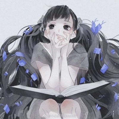 唐崎夜雨  手绘插画女生头像