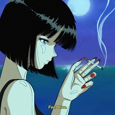 宋知意/ins手绘旧漫风格少女插画  窗外开始下雨