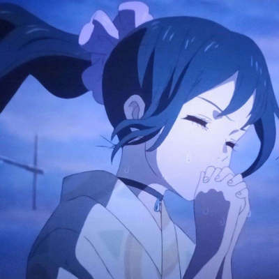 蓝色忧郁动漫头像/自己满身灰暗，还总想给别人一些光！