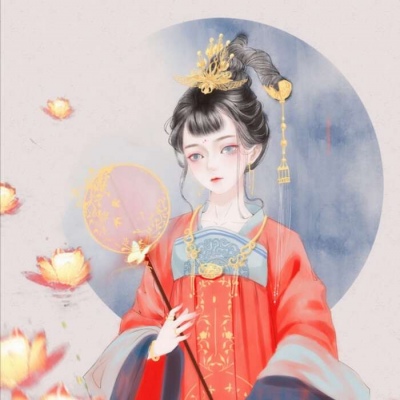 唐崎夜雨/手绘插画自截古风女生头像