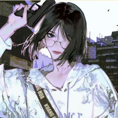 手绘霸气高冷动漫女生头像