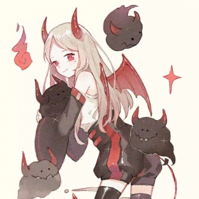 闺蜜团头  魔鬼   红色  黑色