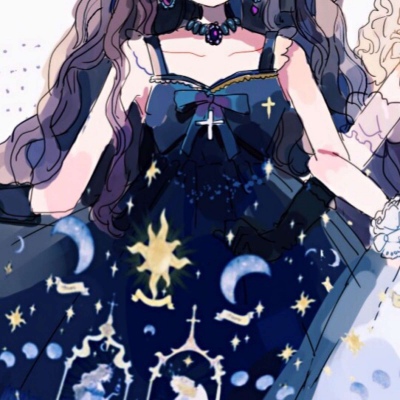 唐崎夜雨 好看的二次元手绘闺蜜头像