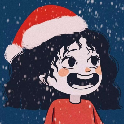 可爱的圣诞女孩