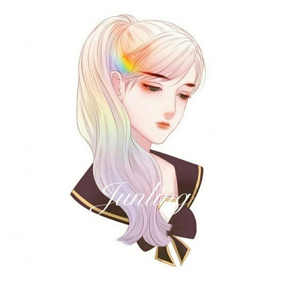 江孑 唯美彩虹手绘女头