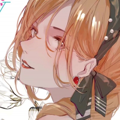 唐崎夜雨 超级niceの手绘插画女生头像