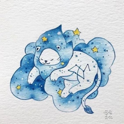 江孑 卡通版星座可爱猫咪头像