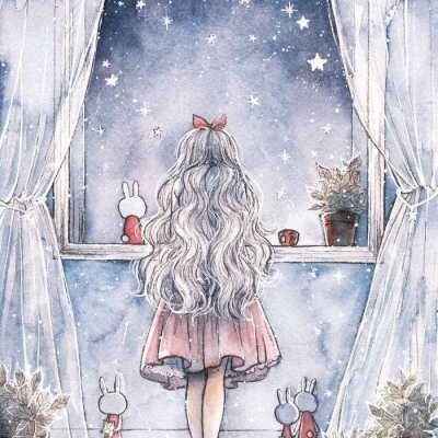 沐糖/梦幻少女唯美动漫壁纸/我怀着满满的期待却掉入慢无天日的绝望